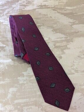 FRATELLI MODA SILK ITALIAN HANDMADE BURGUNDY - PURPLE 🟣 ELEGANT MAN'S TIE